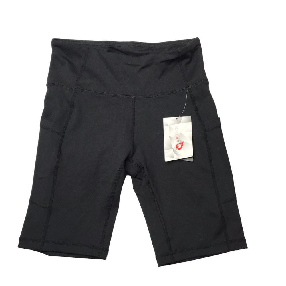 New NWT BALEAF Black Cycle Cycling Spin Shorts Black Spandex Size women's Small